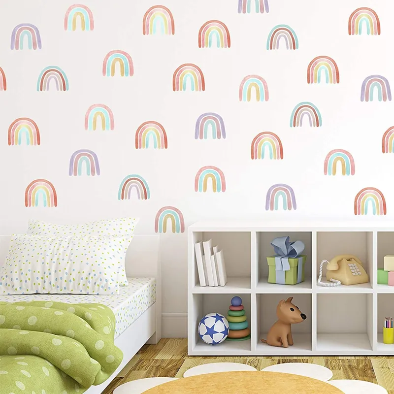 Rainbow Bedroom Decor for Girls Colorful Rainbow Wall Decals for ...