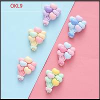 OKL9 30pcs Cabochon ลูกโป่งสี บอลลูนความรัก เรซิน งานฝีมือตกแต่งงานปาร์ตี้ ของใหม่ อุปกรณ์เสริมเสริม กิ๊บติดผมเครื่องประดับ DIY สมุดเก็บภาพ