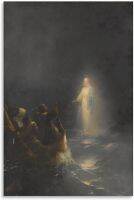 Ivan Konstantinovich Aivazovsky Jesus Marche Sur Les Eaux โปสเตอร์ภาพตกแต่งศิลปะบนผืนผ้าใบสำหรับติดกำแพงห้องนั่งเล่นโปสเตอร์ภาพวาดตกแต่งห้องนอน