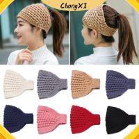 CHONGXI ผู้หญิง ผ้าพันคอสำหรับเด็กผู้หญิง Headwear ฤดูหนาว Headbands หมวกอุ่น ผ้าโพกหัวถัก ผ้าโพกศีรษะ