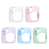 【LZ】☒☫✾  Silicone Instant Camera Case Dustproof Soft Shell Instant Camera Bag Cor sólida à prova de arranhões para Instax Mini 12