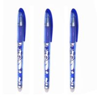 ชุดปากกาลบได้0.5มม. ชุดซักได้สีฟ้า/หมึกดำปากกาหมึกเจลสำนักงานอุปกรณ์การเขียนปากกาเครื่องเขียนของโรงเรียน