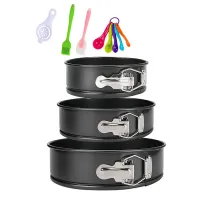 Pan Set of 3 (4/7/9Inch) Cake Pans Sets for Baking -Nonstick Leakproof 3 Tier Cake Pan Bakeware