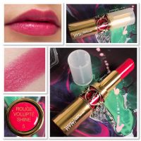 YSL Rouge Volupte Shine #5 Fuchsia Chiffon 4g. (เทสเตอร์ไซส์ปกติ // ฝาครอบพลาสติก) อีฟส์ แซ็งต์ โลร็องต์ ลิปสติกเนื้อชายน์ บางเบา เงางาม