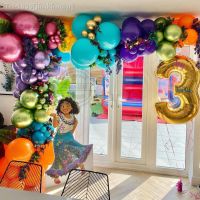 ✆ jfmkfmdm Encanto Multi-Color Balão Garland Arch Kit Baby Shower Air Globos Decoração de Aniversário Presentes Crianças 123pcs