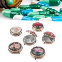 【CW】 1PCS Medicine Organizer Pill Makeup Storage Round Folding Metal Cutte