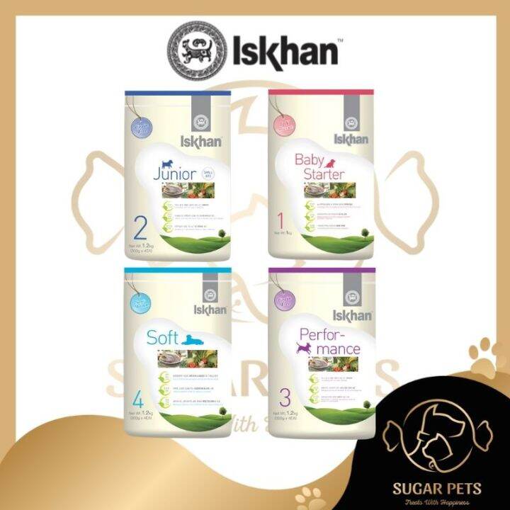 Iskhan Korean Dog Food Baby Starter/Junior/Performance/Soft 1.2KG & 1KG