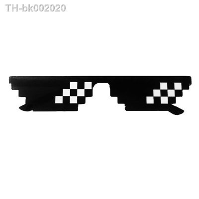 ♚ Women Men Brand Thug Life Party Eyeglasses Vintage Sun Glasses Fashion Popular Mosaic Glasses 8 Bit MLG Pixelated Sunglasses