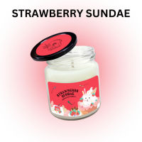 Melty.diary - Strawberry Sundae Soy Wax Candle เทียนหอมไขถั่วเหลืองแบบกระปุก 150g