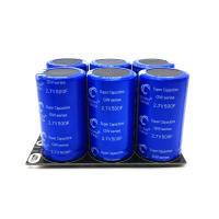 Farad Capacitor 2.7V 500F 6ชิ้น1ชุด super Capacitance พร้อมแผ่นป้องกันรถ Capacitors