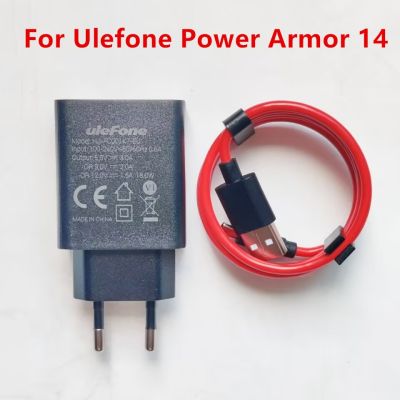 New Original For Ulefone Power Armor 14 Cell Phone EU Fast Charger Travel Adapter USB Data Line Cable