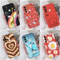 สำหรับ Tecno Pova Neo 3 Neo3 2023เคสมือถือ Capa หรูหรากันกระแทกเคลือบซิลิโคนสีแดงนิ่มกันชนเคส TPU ลายยีราฟสำหรับ Tecno PovaNeo Fundas Coques LH6n