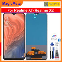 MagicMeta TFT 6.4นิ้วจอ LCD สำหรับ Realme XT/Realme X2ชุดดิจิไทเซอร์หน้าจอสัมผัส LCD สำหรับ Realme XT X2 RMX1921 RMX1992 RMX1993 RMX1991หน้าจอสำรอง