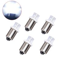 5pcs Low Power 12V 24V BA9S LED Indicator Bulb License Plate Bulb Instrument Bulb Detector Lamp white