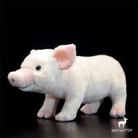 หมูสีชมพูขนฟูอะนิเมะน่ารักหมูสูงของเล่นตุ๊กตาหมู Plushie หมูเหมือนจริงสัตว์จำลองตุ๊กตาของเล่น Kawai ของขวัญ