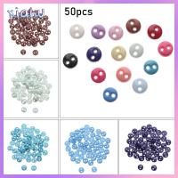 XIAHU 50pcs 4mm ตุ๊กตาจิ๋ว หัตถกรรม เสื้อผ้าตุ๊กตา DIY หัวเข็มขัดพลาสติก ปุ่มมินิ หัวเข็มขัดเย็บเสื้อผ้า