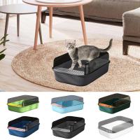 Semi-Enclosed Large Capacity Cat Litter Box Plastic Sand Box For Cats Pet Toilet Anti Splashs Cat Tray Cleaning Bath Basin