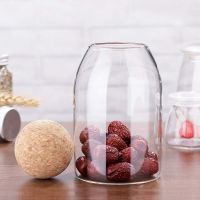 3Pcs Glass Jars with Airtight Seal Ball Cork Lid Clear Cookie Jars Mason Jars Food Storage Canister for Tea Coffee Spice