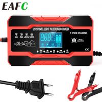 Fully Automatic Car Battery Charger 12V 10A 24V 5A Smart Fast Charging for AGM GEL WET Lead Acid Battery Charger LCD Display Car Chargers