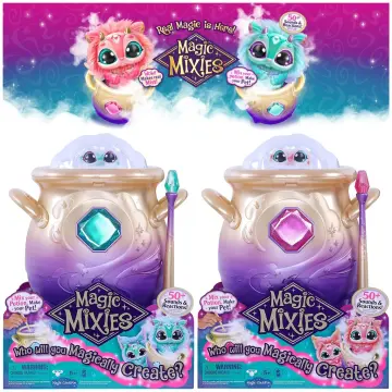  Magic Mixies Magical Misting Cauldron with Exclusive  Interactive 8 inch Rainbow Plush Toy and 50+ Sounds and Reactions,  Multicolored : Toys & Games
