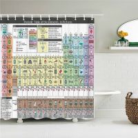 3D Periodic table of elements printing shower curtain bathroom waterproof Bathroom Curtain home decoration curtain with hook