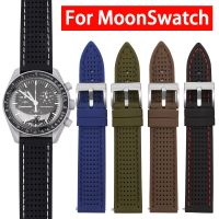 ☎ Sport Strap Suitable for Omega MoonSwatch Soft Waterproof Rubber Silicone Wrist Bnad Bracelet 20mm Watch Accessories for Swatch