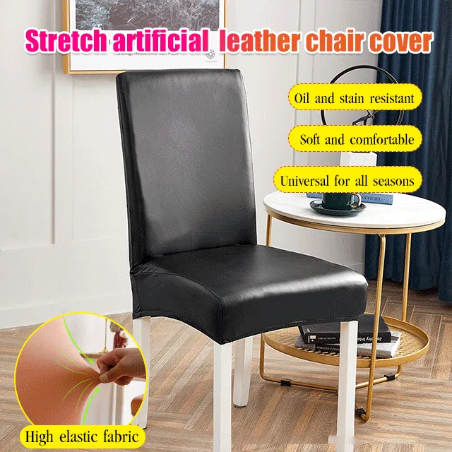 Stretch Artificial Leather Chair Cover Lazada PH