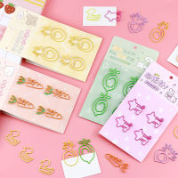 4pcsCreative Fruit shaped paper clip on Book Paper Students Stationery Office School Binding Supplies office supplies Metal Clip