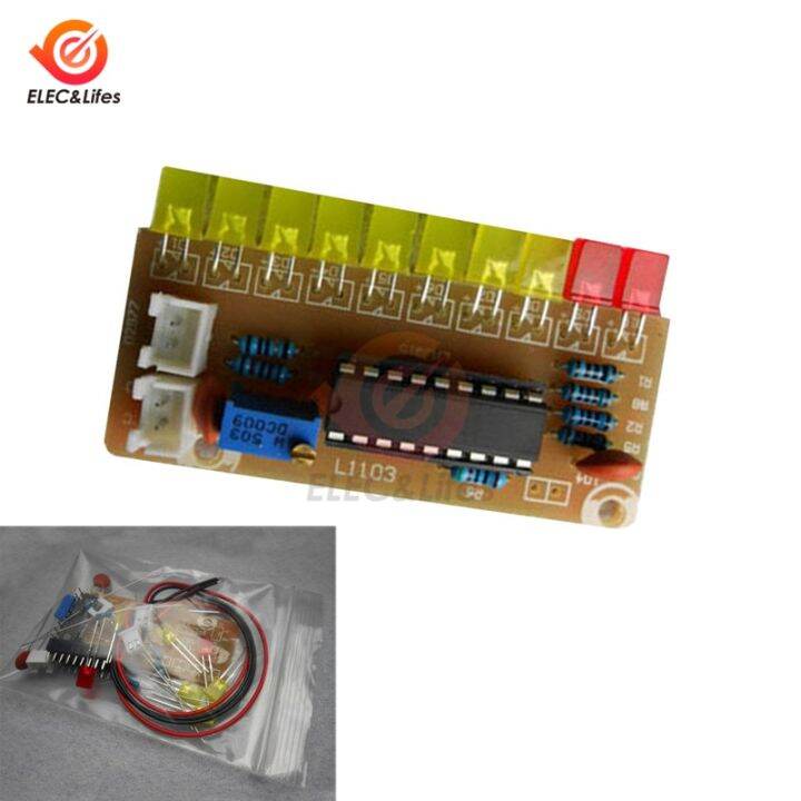 10 Segment Led Audio Level Indicator Lm3915 Diy Kit Electronic Sound