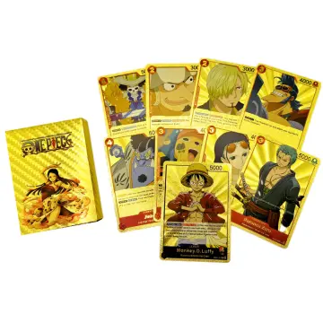 55Pcs/Box ONE PIECE Gold foil card Anime Luffy Zoro Shanks Trading