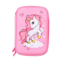 3D Unicorn Pencil case School cute pencil box EVA hard shell pen case Girls pencil bag Student pen bag Cartoon kawaii stationery