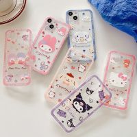 [Chaoke digital branch] Sanrio Hello Kitty การ์ตูน Kuromi Anti-Fall เคสสำหรับไอโฟน13 12 11 Pro Max Mini XR XS สูงสุด8X7 SE 2020แฟชั่นฝาหลัง