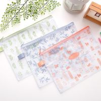 1PC Waterproof Foldable Grid Kawaii A4 File Folder Desk Document Paper Organizer Storage Bag Office School Stationery