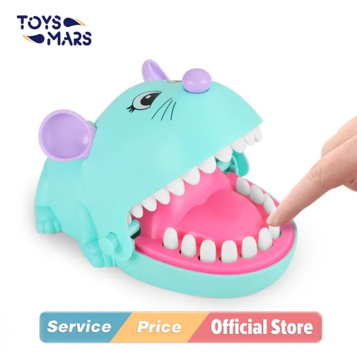 TOYSMARS Cartoon Mouse Tooth Game Mouth Bite Finger Game Funny Toy Gift  Parent-child Interactive Tooth