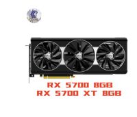 XFX RX 5700 8GB RX 5700 XT 8GB การ์ดจอ GDDR6สำหรับ AMD Radeon RX5700XT RX5700 8GB การ์ดจอ1NM พัดลมแบบสามตัว PC แผนที่ที่ใช้