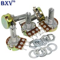 5PCS WH148 3PIN 20MM Single Couplet Potentiometer With Nuts B1K B2K B5K B10K B20K B50K B100K B250K B500K B1M 1K 2K 5K 10K 100K