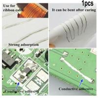 0.1-0.9ML แผ่น Silver กาวนำไฟฟ้าลวดกาว Conduction PASTE ไฟฟ้าสีกาวสายบอร์ด PCB ซ่อมแห้งได้อย่างรวดเร็ว-Dimue