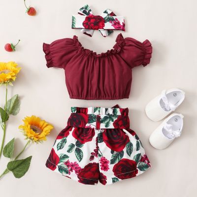 Baby girls clothes New Years Eve fashion summer top Luoyi ruffle hand closure collar head shoe photo print flower baby dress 3