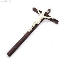 ○☽┅ Wall Table Solid Wooden Crucifix Hanging with Jesus Decor for Church