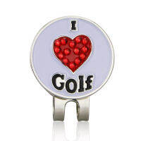 Pack 2 Pcs Golf Ball Mark With Clip I Love Golf Marker Magnetic Hat Clip Drop Ship