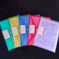 Thickened Transparent Folder Multi-Color Button Folder Suitable For Student Office Easy To Sort With Label Card