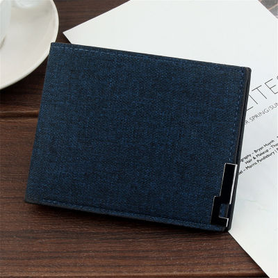 Leisure Card Holder Coin Purse Travel Portable Short Style Lightweight Canvas Multifunctional Men