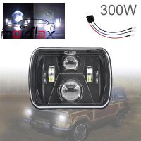 MovFlax 300W 5x 7นิ้วนำไฟหน้า7X6 Led ดวงไฟหน้าสูงต่ำ Beam เปลี่ยนไฟหน้า Led Fit สำหรับรถปิคอัพ Toyota รถบรรทุก