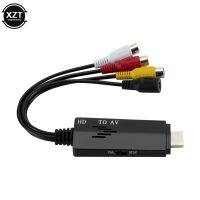 1080PHD Hdmi-kompatibel dengan AV Kabel RCA Kabel Adaptor Konverter Hitam STB Ke TV Lama Hdmi-kompatibel Input RCA Output Port