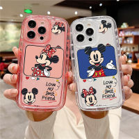 เคส A54 A34สำหรับ Sammsung Galaxy A14 5G,เคส A03 A04 A72 A52 A32 4G A13 A51 A71 A52S A12มิกกี้เมาส์คู่เคสรองรับการกระแทกกันกระแทกกันตก