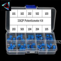 50PCS/LOT 3362P 100R 1M ohm 10valuesx5PCS 3362 101 105 Multiturn Trimming Potentiometers Kit