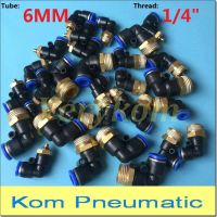 Wholesale 100PCS PL6-02 Male Elbow Fitting PL 6MM To 1/4" Push in One Touch Air Fitting Joint Connect Coupler PL06-02 APL6-02