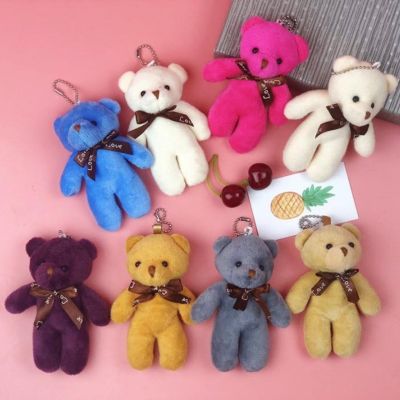 🎀 พวงกุญแจ ตุ๊กตาหมี พวงุญแจน่ารัก แฟชั่น 3D สีสันสดใส ห้อยกระเป๋า ห้อยโทรศัพท์ สไตล์เกาหลี 🎀