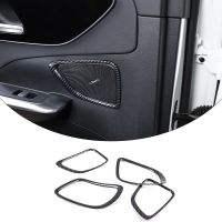 Car Door Speaker Horn Frame Cover Trim ABS Carbon Fiber for Mercedes-Benz C-Class W206 C200 C300 2022