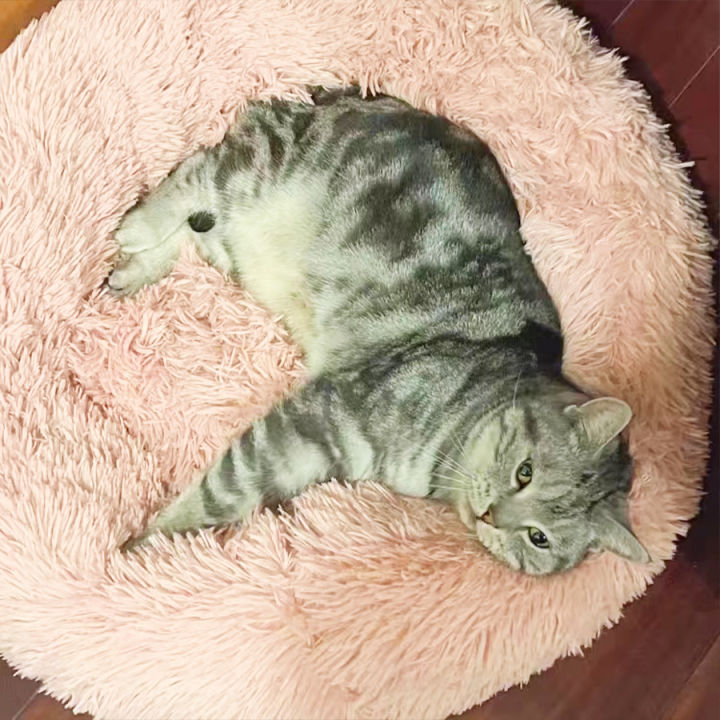 long-plush-cat-bed-warm-dog-mat-soft-washable-sofa-round-donut-pad-for-large-medium-small-dogs-puppy-sleeping-bag-kennel